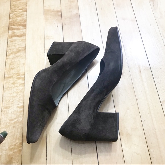 Prada Brown Suede Block Heel Pump Sz 40/10 - Picture 6 of 7